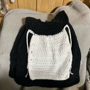 Black and White Crochet Piece